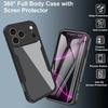 For iPhone 17 Pro Case Acrylic+TPU Clear Phone Cover with PET Screen Film