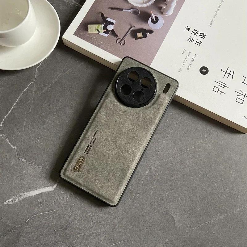 Magnetic for Vivo X100 X90S X90 Pro Plus Y78 S17 S16 V27 IQOO 12 Z8 Neo Case Leather Matte Soft Full Camera Protect Cover Shell