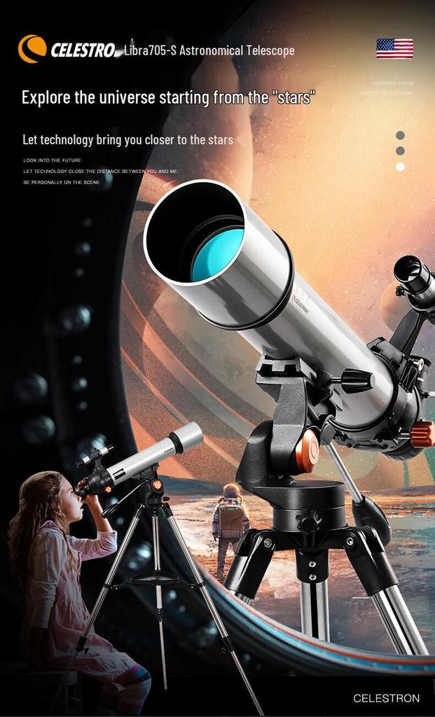 Libra 705-S HD Dual-Use Astronomical Telescope for Sky and Landscape Viewing