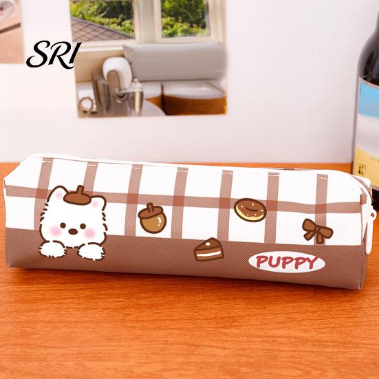 Cute Animal Pencil Pouch Puppy Case Large Capacity Cartoon Healing Pattern Students Stationery Bag for Pens Markers Back-to-School Gift Ruler