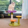 1PC Cat Scratching Post with Sisal Rope & Plush Base - Flower Design Cat Tree for Indoor Cats, Paw Grinding Toy, Pet Supplies
