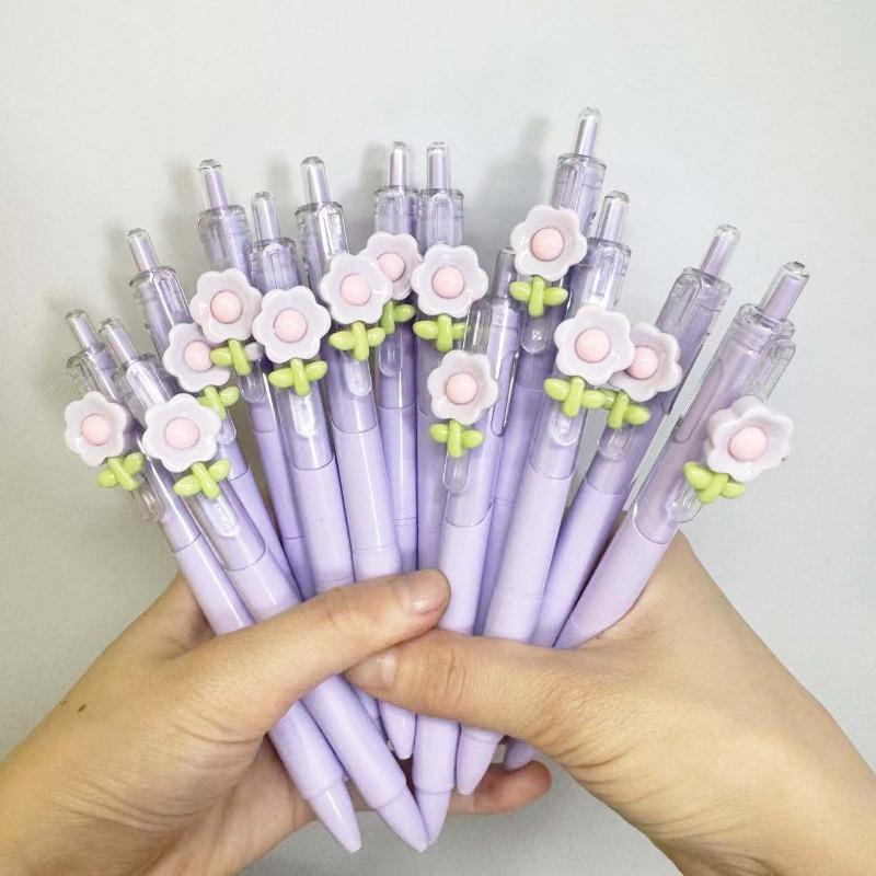 13Pcs Kawaii Casual Neutral Pen Cute Flower Office Stationery Supplies Fun Pen Smooth Writing Office Accessories School Stationery Supplies Beautiful