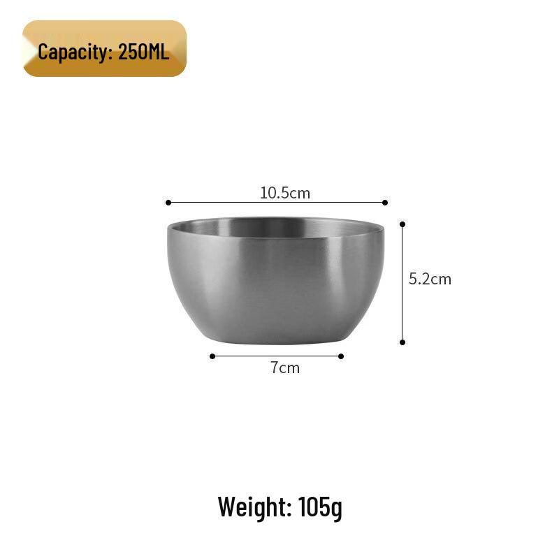 

ZISIZ Kids Double-Layer Insulated Stainless Steel Rice Bowl
