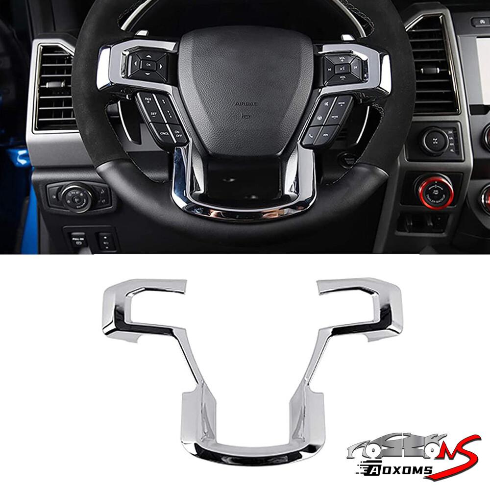 Silver Interior Steering Wheel Moulding Trim For 2015-2020 Ford F150 Accessories