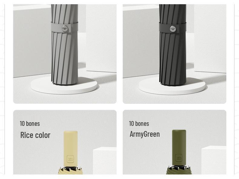 16-Rib Automatic Windproof Double Umbrella for Men, Enlarged, Thickened, Storm Resistant, Foldable, and Large Size