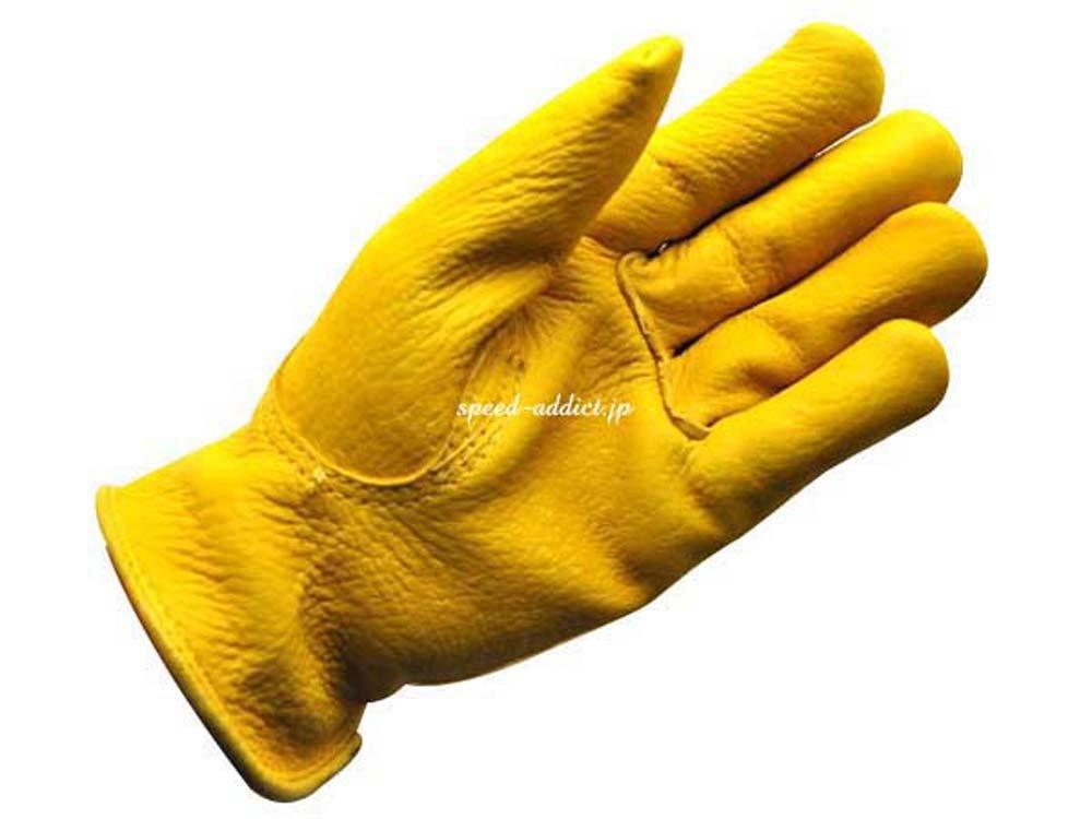 NAPA Deerskin Plain Leather Gloves Gold M