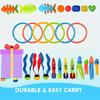 Joyfy 30 Pcs Diving Pool Toys for Kids Jumbo Set with Storage Bag Pool Games Summer Swim Water FishToys Multi-Item Party Favor