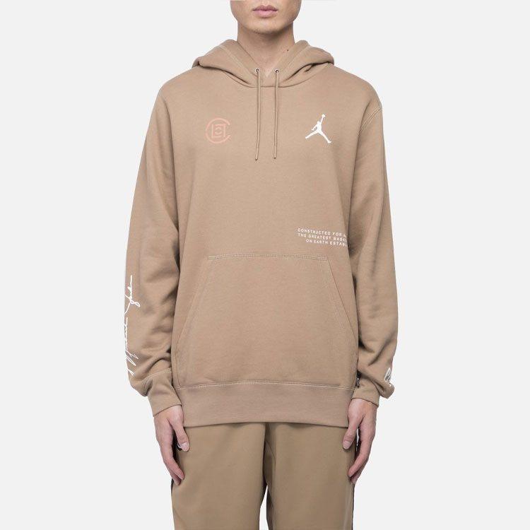 Jordan X CLOT Sweatshirts Men's Canteen Brown Hooded Moderate Other AR8396-213