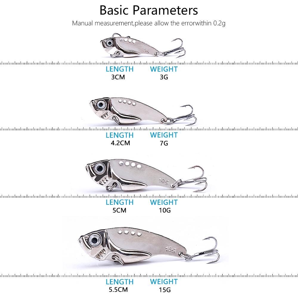 3g/7g/10g/15g Metal VIB Lure Ice Jigs For Fishing Sinking Vibration Crankbaits Vibe Wobblers For Pike Artificial Bait