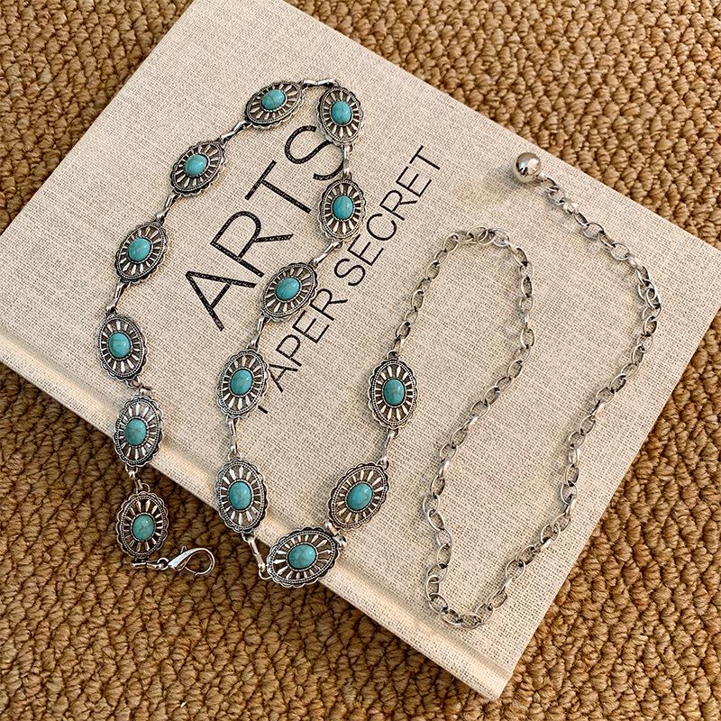 Bohemian Ethnic Waist Chain Belt for Women - Versatile Xinjiang Travel Outfit Accessory for Summer