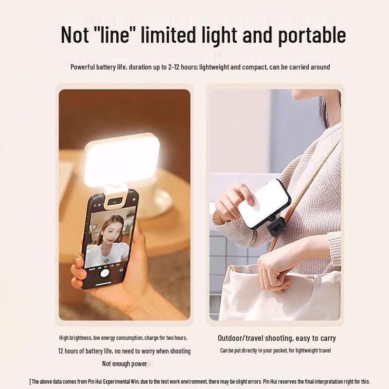 2025 Tragbares LED-Selfie-Licht für mobile Fotografie und Live-Streaming