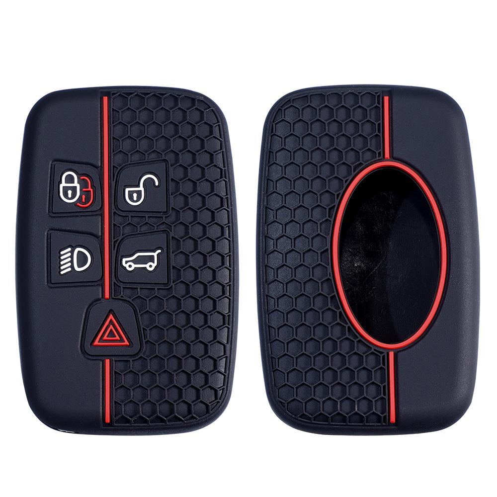 

Suitable for Range Rover Car Key Case, Silicone Key Cover for Land Rover Discovery Defender Sport Evoque 5 Button Key Fob
