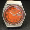 SEIKO 5 AUTOMATIC VINTAGE JAPAN 6309A MENS ORANGE COLOR DIAL WATCH a702732-1 R210-a702732