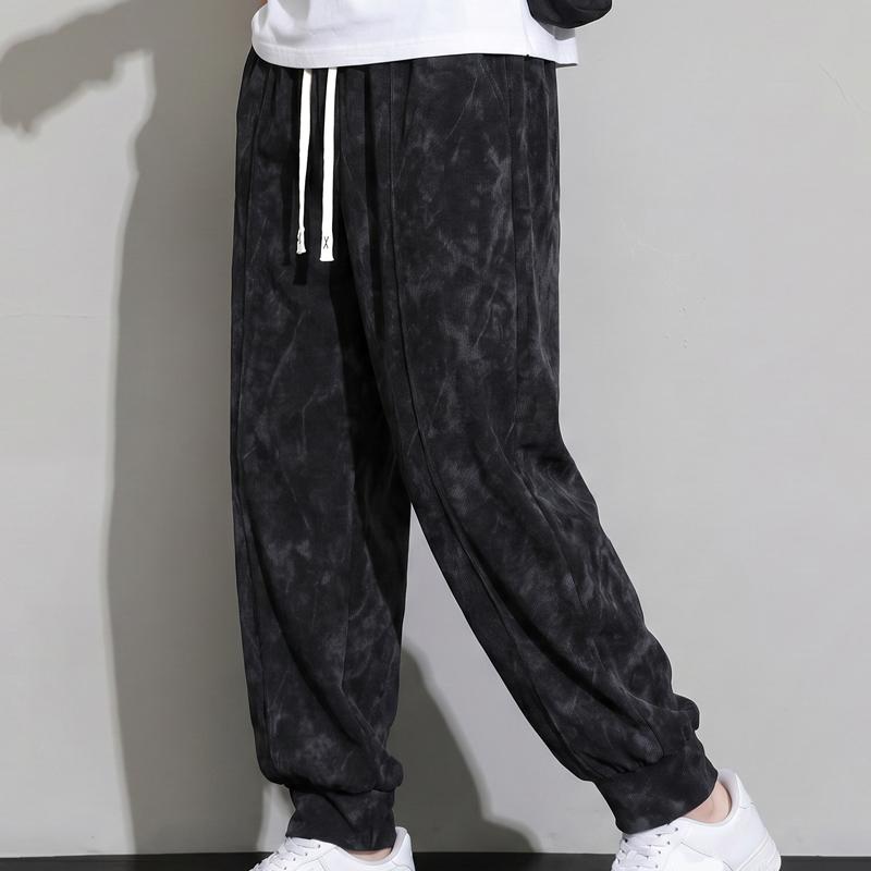 Men's Plus Size Tie-Dye Jogger Pants, Elastic Waist Casual Summer Trousers (4XL-10XL)