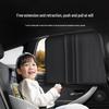 Full Blackout Titanium Silver Car Sunshade Magnetic Curtains for UV Protection