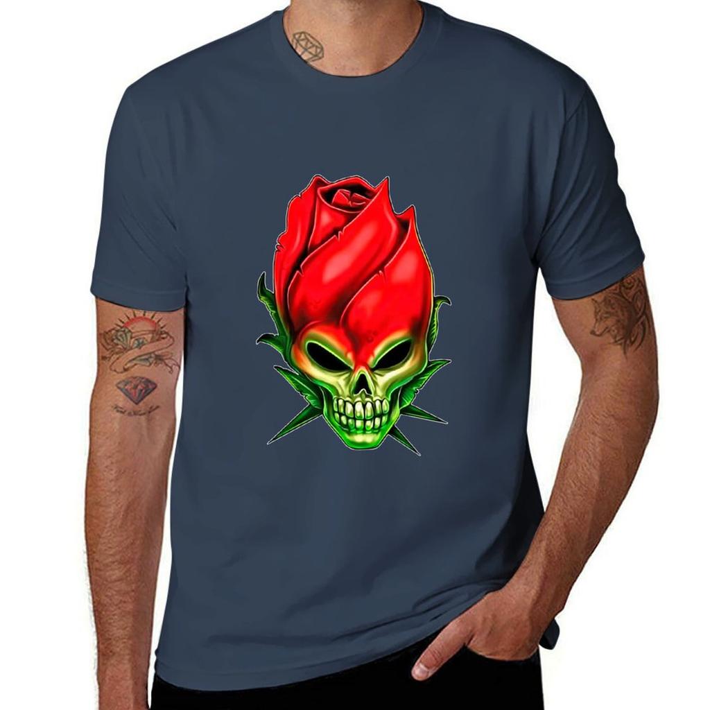 Skull T-shirt T Shirts Cotton 100% Black Cotton T-shirt Plain For Man Package T Shirt Man Casual T-shirt