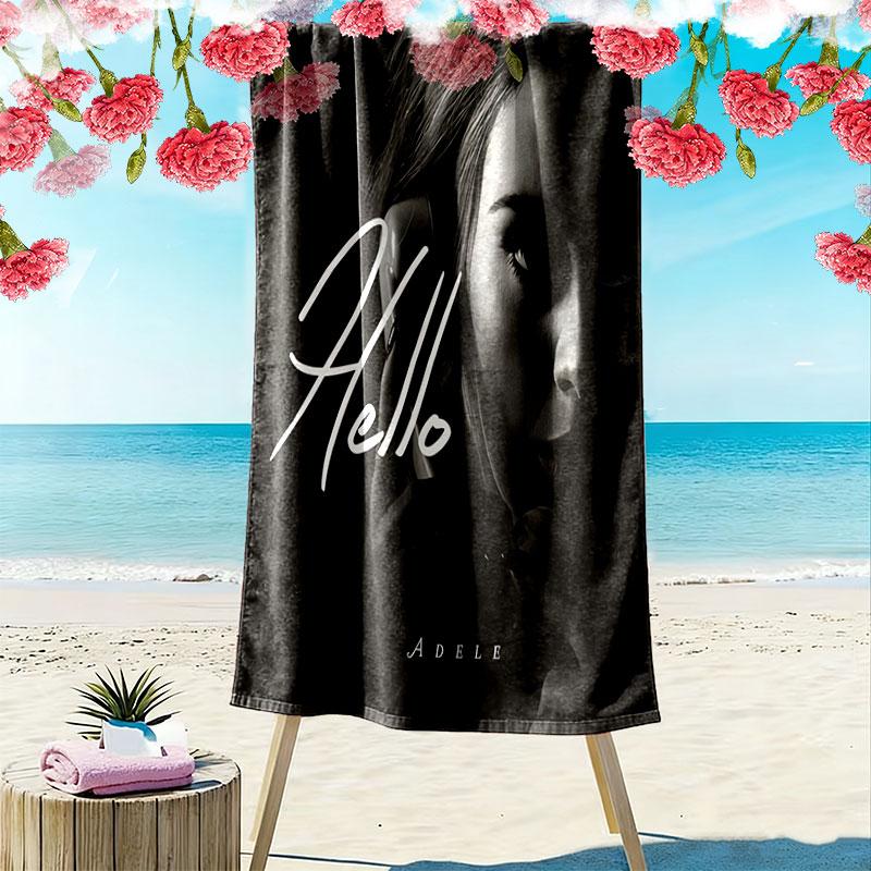 Adele POSTER Print Beach Towel, Large Soft Quick Dry Towel for Beach Camping Swimming