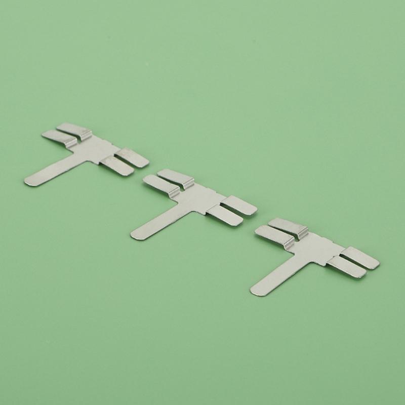 20 Pieces T-shaped Nickel Sheet for Battery Nickel Plated Steel Strip Sheet Improve Work Efficiency Low Resistivity