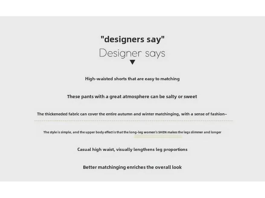 2023 Winter Velvet High Waist Black Slim Shorts - Women's Trendy All-Match Boots Outerwear.