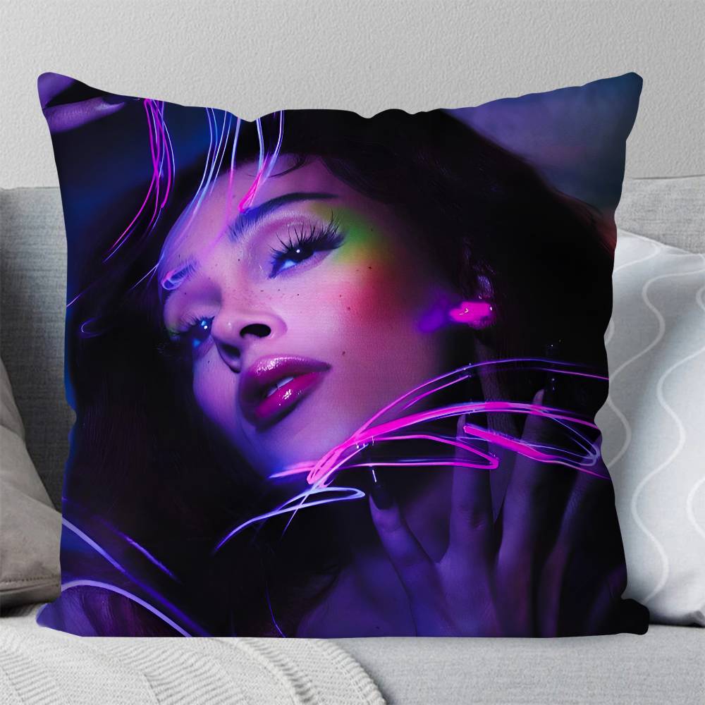 Singer D-Doja Cat Pillow Case Square Pillow Bedroom Sofa Leisure Comfort Cushion Car Living Room Home Decoration