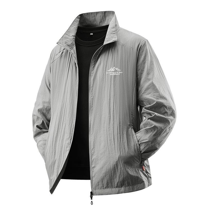 Ice Silk Sun Protection Clothes for Men In Summer Outdoor Skin Clothes Quick-drying Ice-proof Sun Protection Clothes UV Sports Jacket