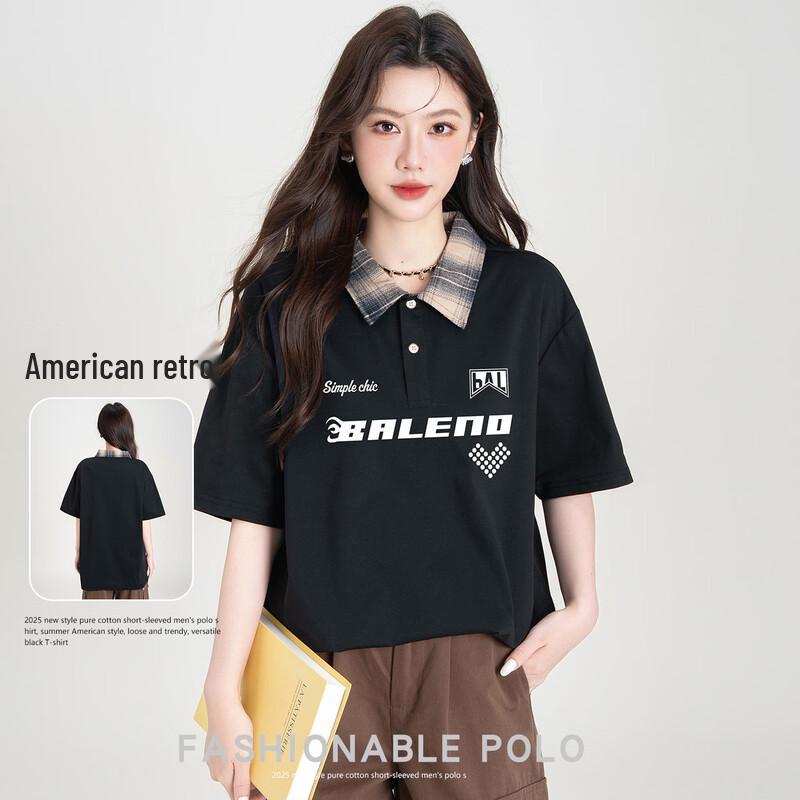 Baleno Men's Retro Plaid Short Sleeve Polo Shirt