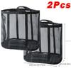 1/2pcs Nylon Mesh Laundry Basket with Handle Breathable Folding Portable Dirty Clothes Organizer Large Capacity Laundry Basket