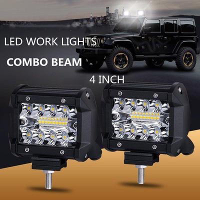 4" Inch 60W 20Led Work Light Flood Spot Combo Off-Road Driving Fog Lamp Boat Suv