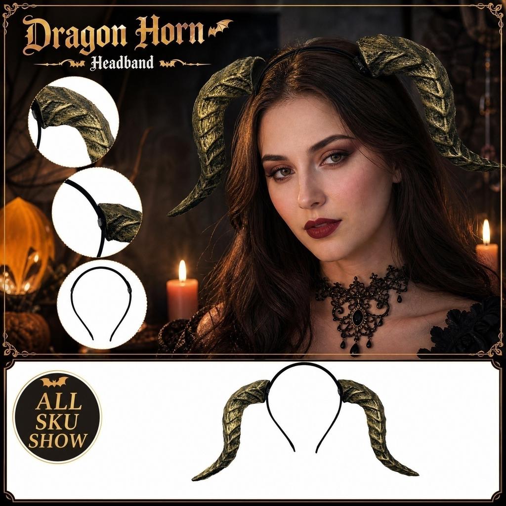 Halloween Headband Bull Headpiece for Costume Party Color