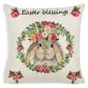 Pillowcase Easter Pillowcase Cartoon Truck Garland Rabbit Egg Animal Plaid