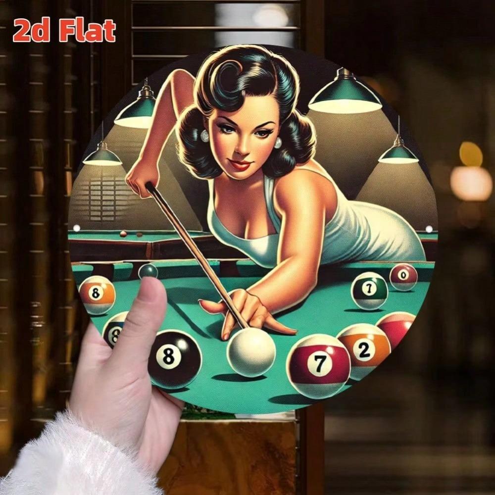 Iron Tin Sign Metal Wall Art for Game Room Billiard Lovers Birthday Christmas Gift Home Decor
