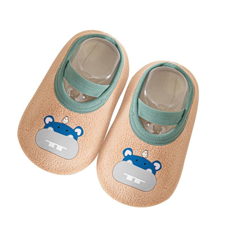 Baby Walking Shoes and Socks, Children's Indoor Anti-slip Soft-soled Fleece Floor Socks, Thick Infant and Toddler Shoes and Socks