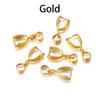 20pcs/lot Copper Plated Pendants Clasp Clips Charm Bail Beads Melon Seeds Buckle For DIY Jewelry Making Necklace Supplies