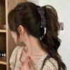 Korean Style Plaid Bow Banana Clip for Women - High Ponytail Claw Clip Hair Accessory