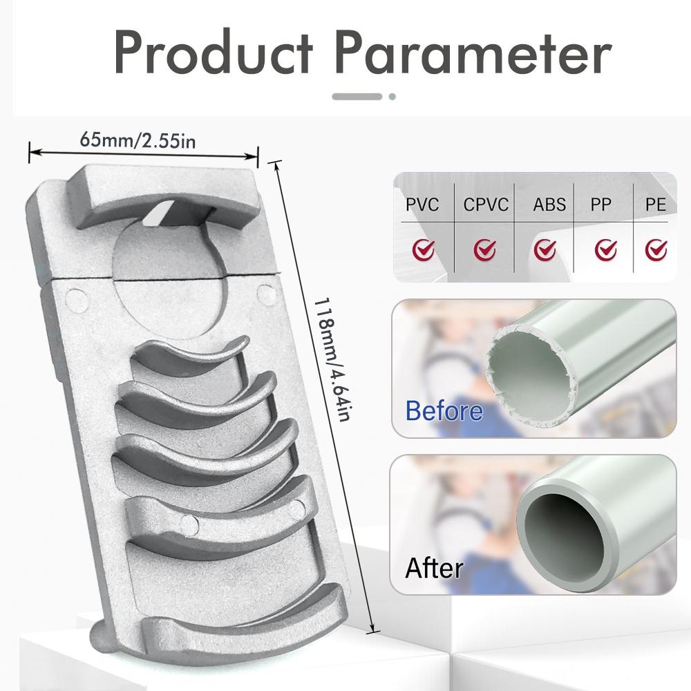Deburring Tool for Plastic Pipe Professional PVC Pipe Reamer Deburrs Seven Pipe Size 1-1/4-Inch - 4-Inch Pipe Reamer Dropship