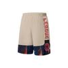 Li-Ning Badfive Grass And Wood Series Contrast Logo Letter Print Straight Casual Shorts Men Bottoms Coastal-Grey Black Red AAPS031-5
