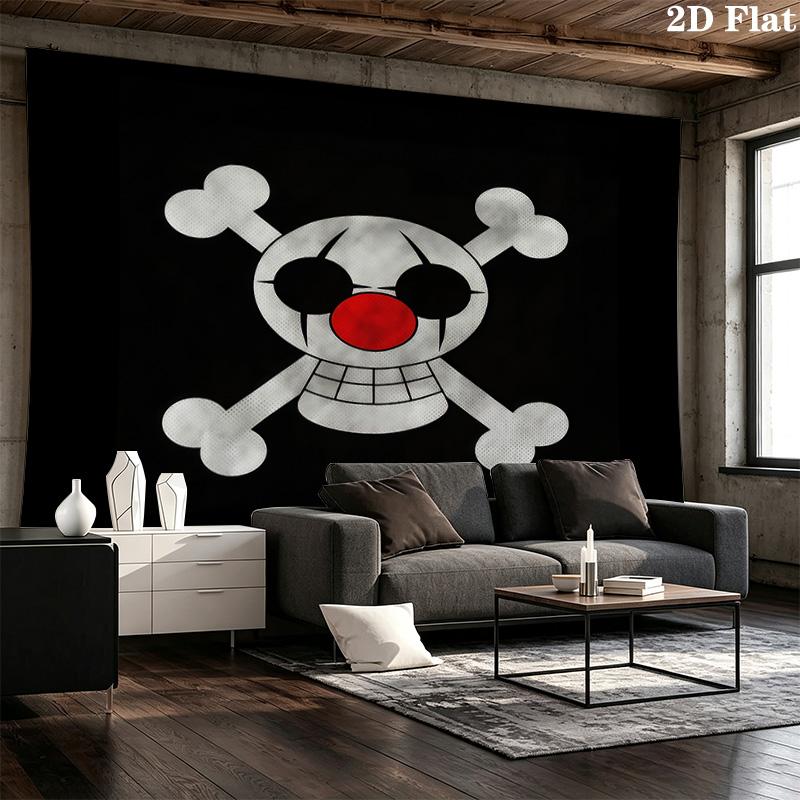 One Piece Logo Wall Tapestry Aesthetic Wall Hanging Printed Fabric Blanket Decorative Tapestries For Bedroom Living Room Home Decor