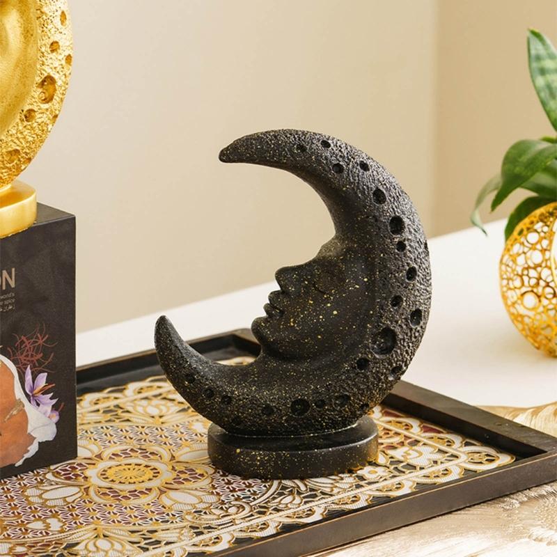Resin Moon Statue Moon Goddess Sculptures Collectible Figurines Decorative Objects Table Ornament Office Home Decors