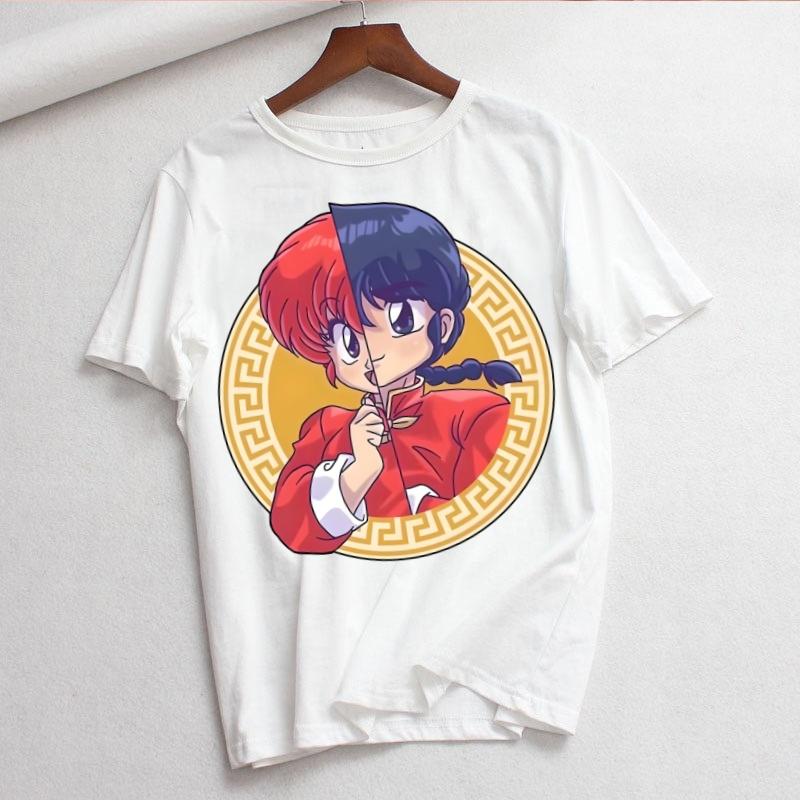 Ranma 12 ranma 12 Camicia Moda Estiva T-shirt Grafica Top da Donna Base Magliette Girocollo Divertenti T-shirt Ragazze