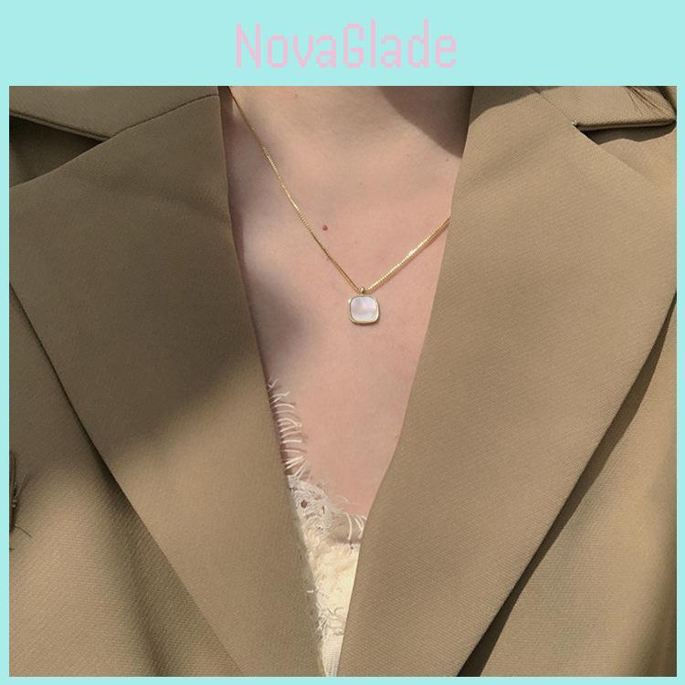 Geometric Style Alloy Necklace Electroplated Craftsmanship Regular Chain Suitable For Women