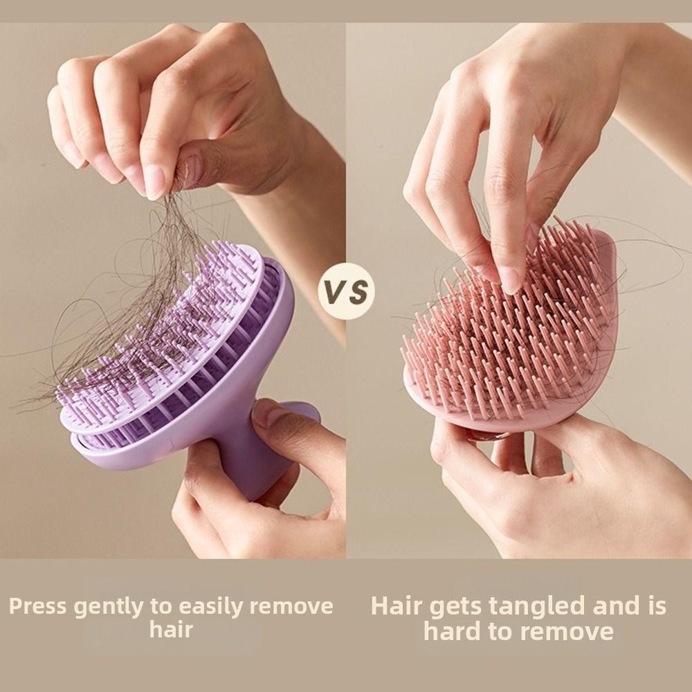 Soft Silicone Shampoo Brush Dandruff Removal Head Scalp Massager  Travel Use