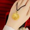 Eight Treasures, Fortune, Lotus, Hollow Out Ancient Method, Lotus, Compass, Accessories, Necklace, Pendant