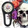 Skull Keychain Clip Watch: Luminous Analog Skull Pendant Watch, Perfect for Backpacks, Hiking, and Outdoor Activities - Halloween Gift