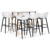 VidaXL 7-piece Bar Set Pub Furniture Counter Set Bar Furniture Bistro Table and Chairs Home 3057446