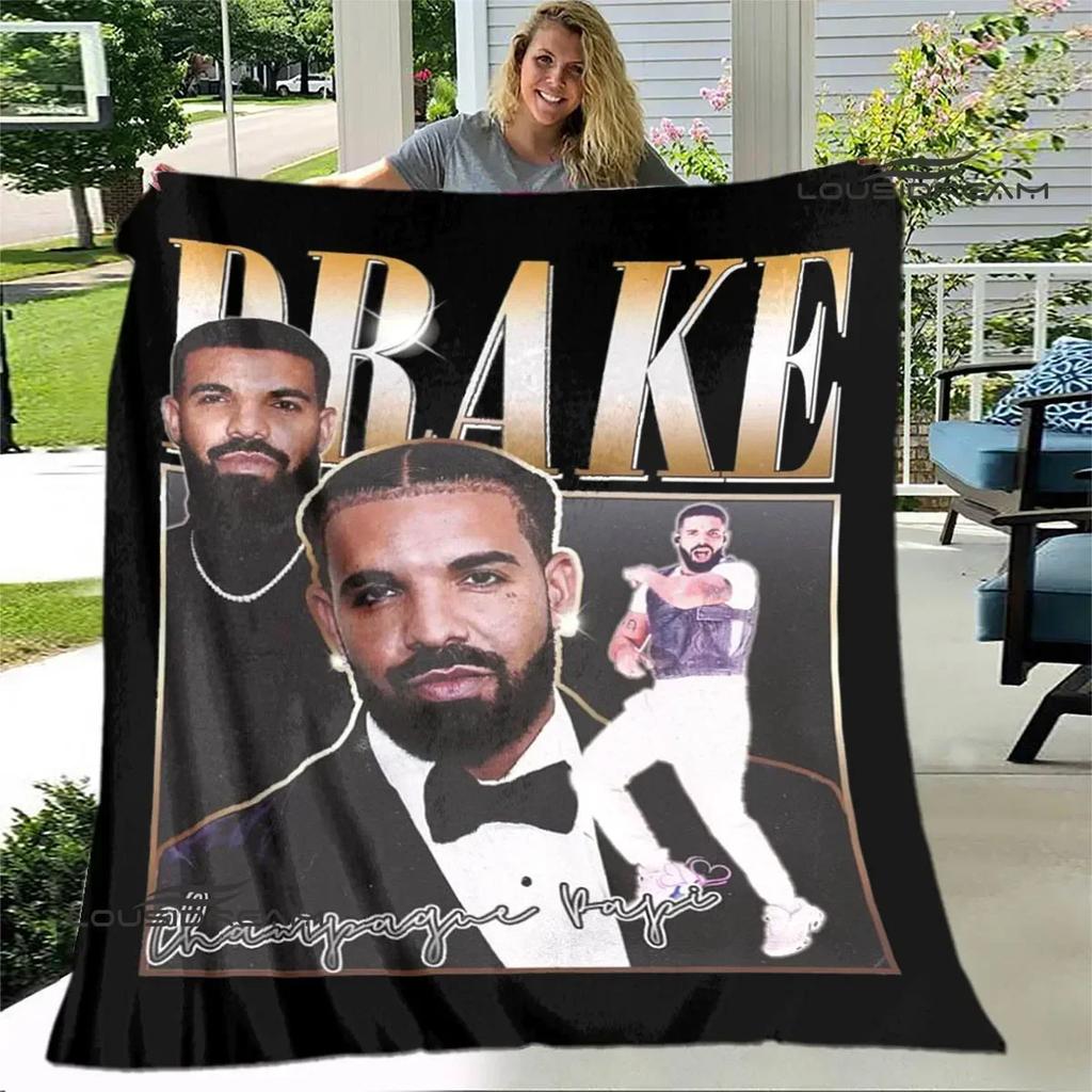 3D Rapper Drake Printed blankets picnic blanket Warm Flannel blankets Soft and comfortable blanket bed linings Birthday Gift