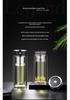 Dual-Layer Antibacterial Glass Cup for Women & Men - Compact Business, Travel, Office, or Car Use.