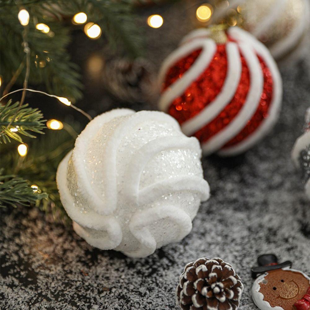 

4Pcs/Bag DIY Crafts Painted Christmas Tree Ornament Plastic Christmas Decorations червоний