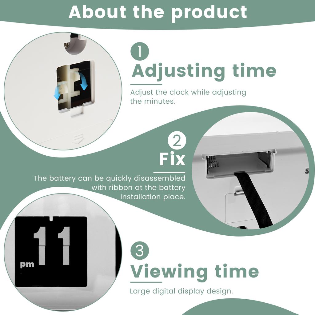 Automatic Flip Clock Desktop Retro Clock Digital Flip Clock Battery Driven Multi functional Clock Home Decoration Clock