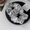 Silver Color Scrunchies Medium Size Elastic Hair Band Simple Hair Band  Headwear