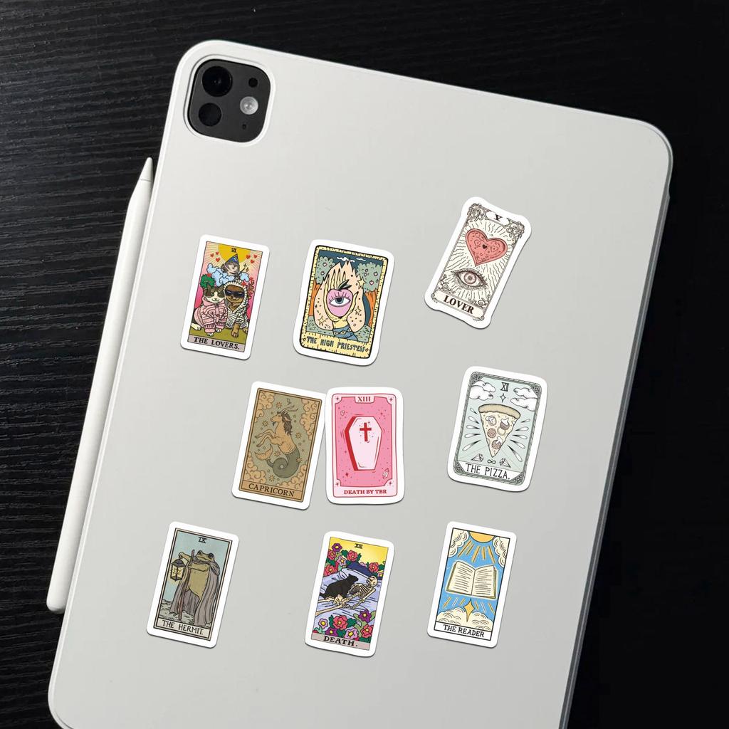 100 Tarot Card Creative Stickers for Notebooks & Suitcases - Waterproof DIY Decorative Decals